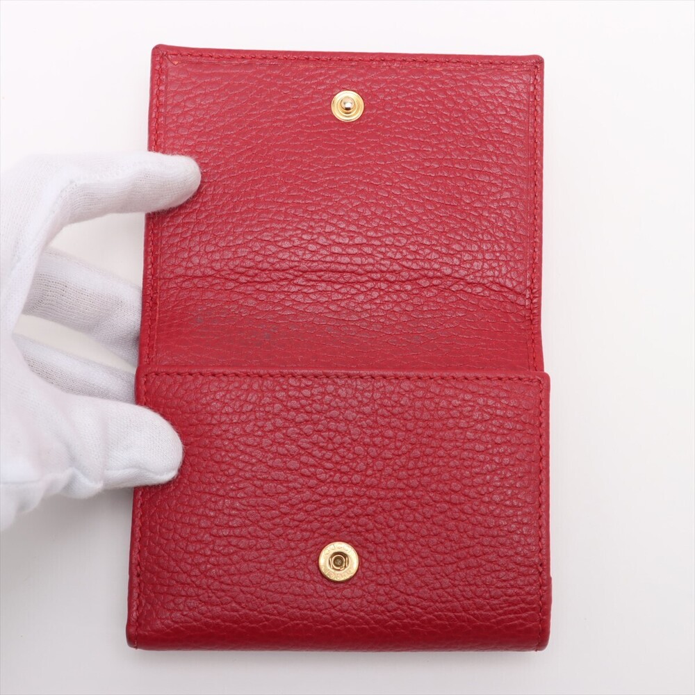 Gucci GG Marmont Leather Compact Wallet Red - Picture 5 of 8